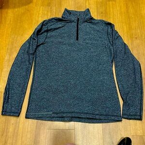 Lululemon Men’s Soft Jersey Half Zip in Dark Gray, Size Large